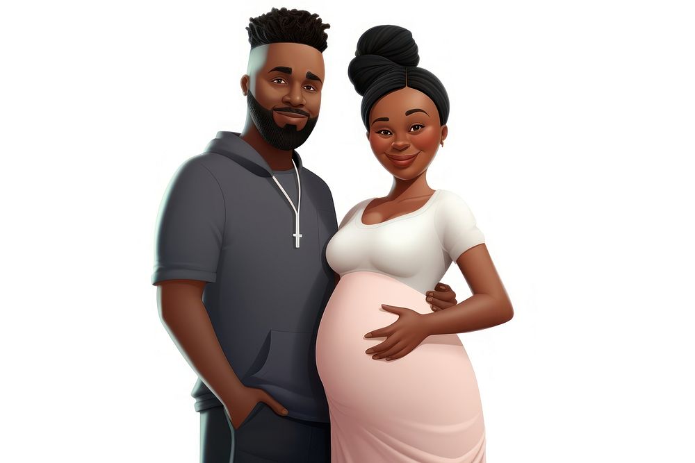 Pregnant cartoon adult man. AI generated Image by rawpixel.