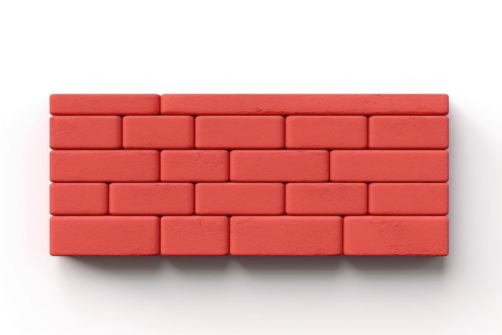 Brick wall architecture white background repetition. AI generated Image by rawpixel.