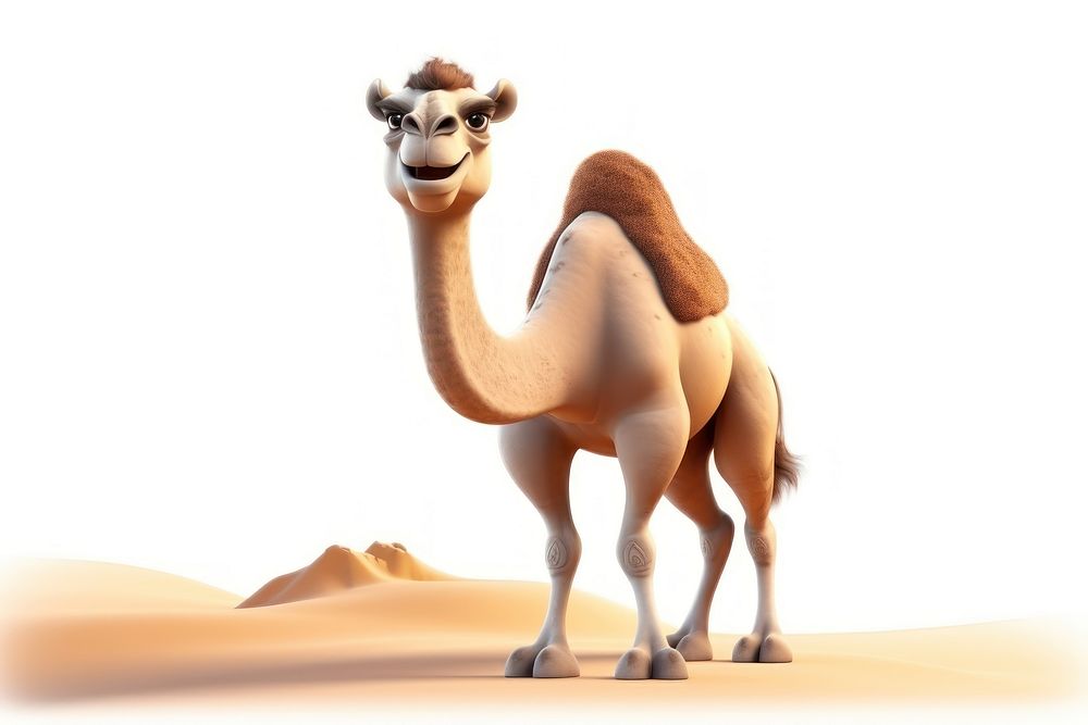 Camel cartoon mammal animal. AI generated Image by rawpixel.