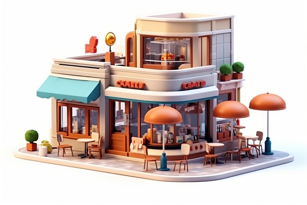 Cartoon table city toy. AI generated Image by rawpixel.