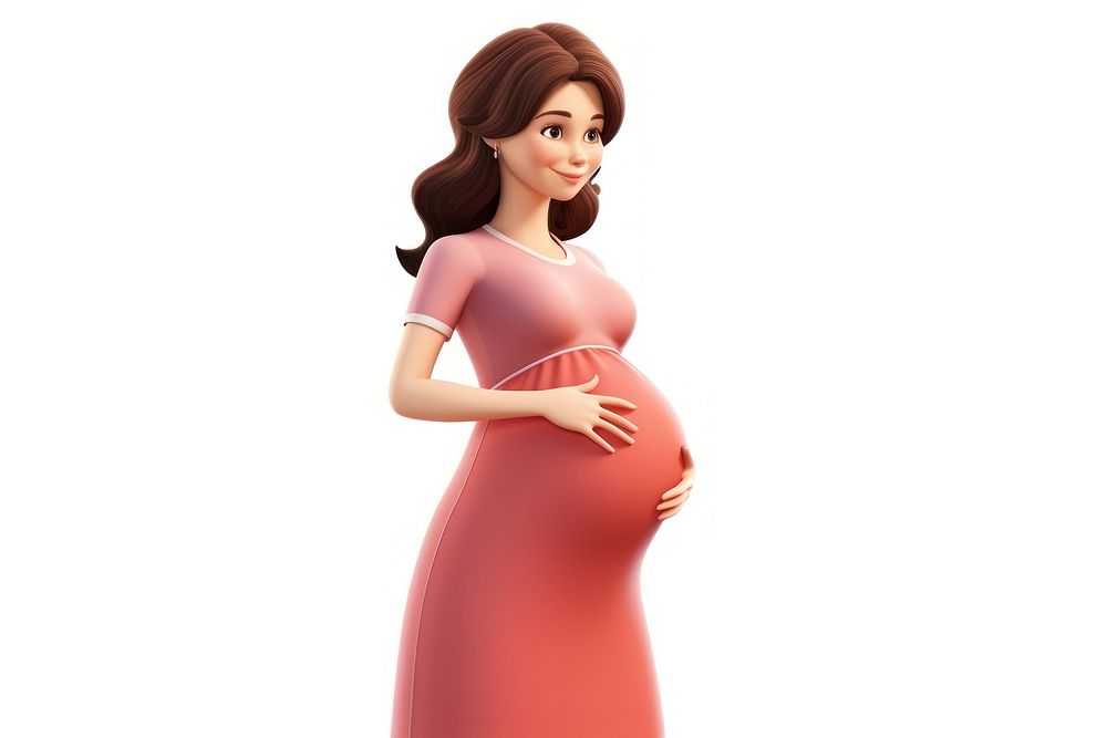 Happy pregnant woman cartoon adult doll. AI generated Image by rawpixel.