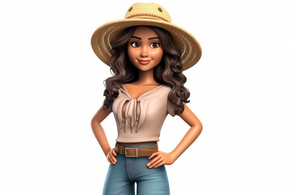Hispanic woman cartoon adult doll. AI generated Image by rawpixel.