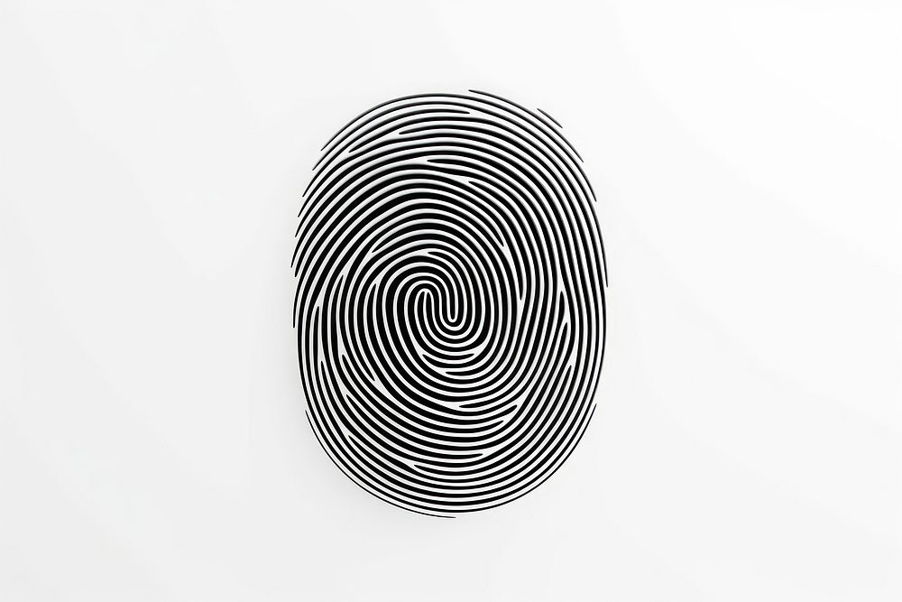 Human fingerprint white background technology monochrome. AI generated Image by rawpixel.