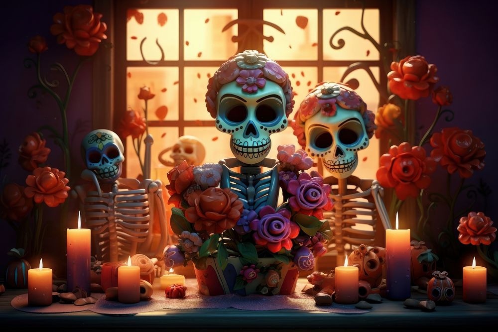 Halloween candle art representation. AI generated Image by rawpixel.