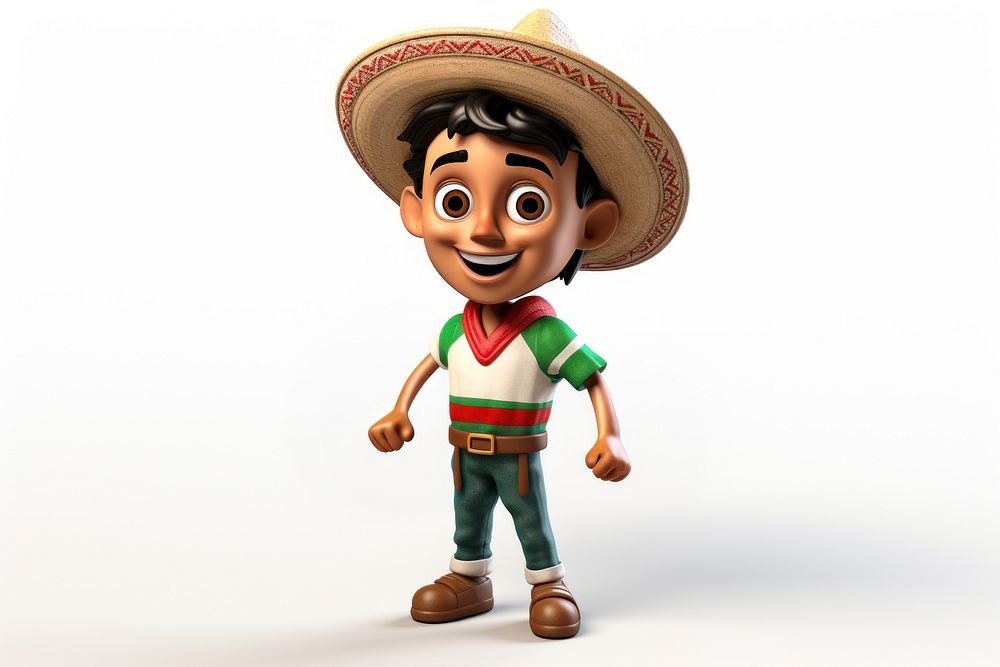 Sombrero figurine cartoon toy. AI generated Image by rawpixel.