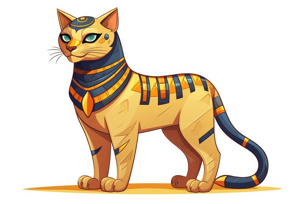 Egypt cartoon animal mammal. AI generated Image by rawpixel.