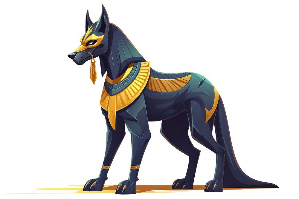 Egypt cartoon animal mammal. AI generated Image by rawpixel.