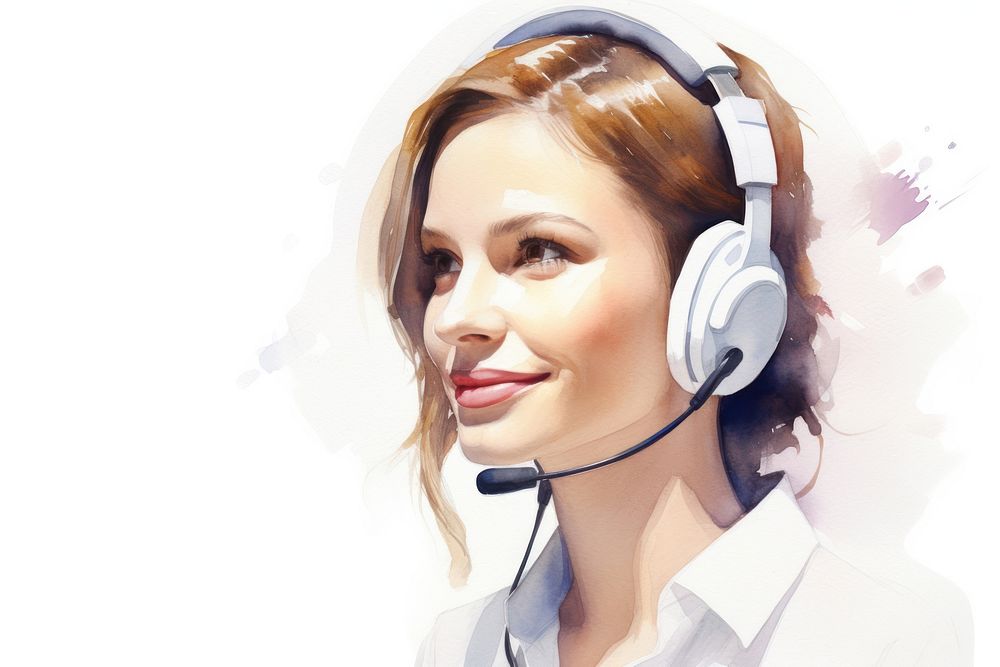 Headset headphones portrait adult. AI generated Image by rawpixel.