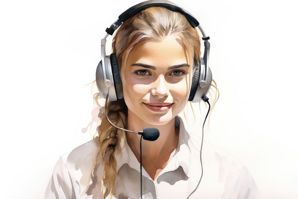 Headset headphones portrait adult. AI generated Image by rawpixel.