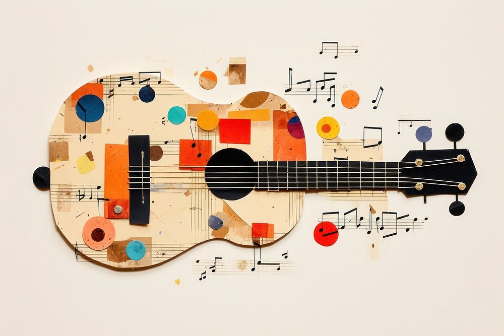 Musical instrument guitar creativity string. AI generated Image by rawpixel.