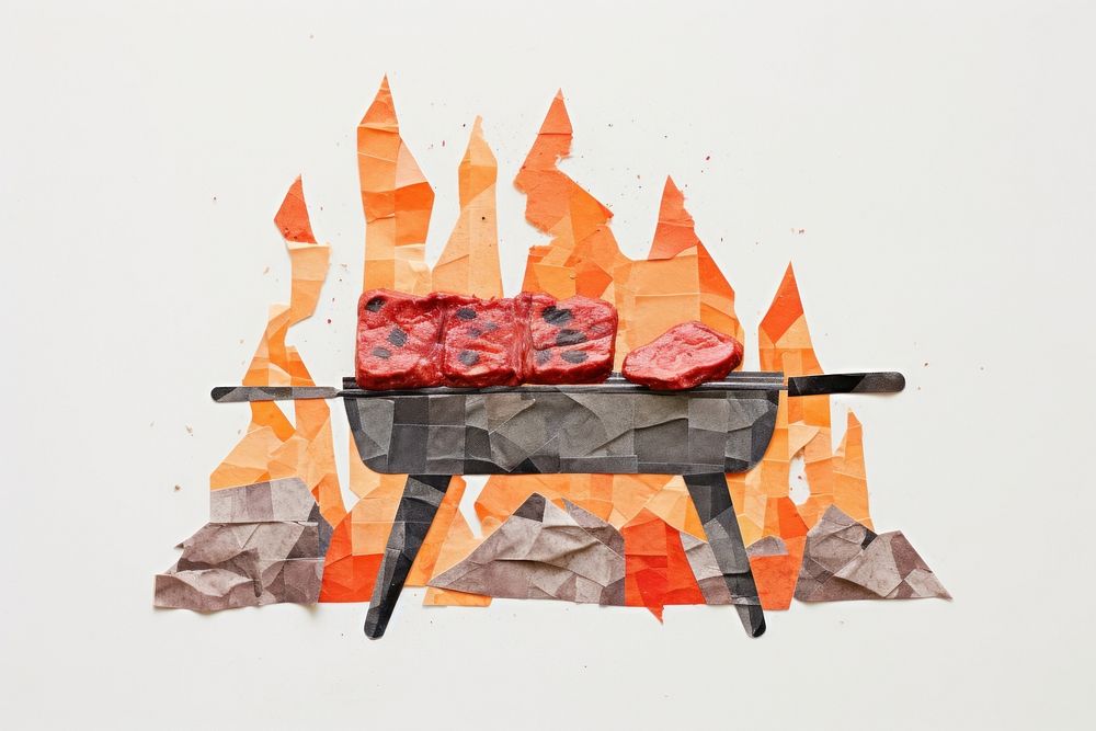 Barbecue meat creativity fireplace. AI generated Image by rawpixel.