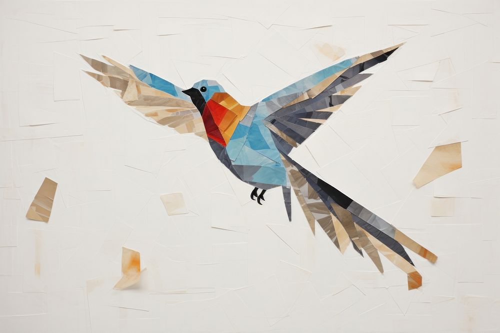Bird flying painting animal art. AI generated Image by rawpixel.