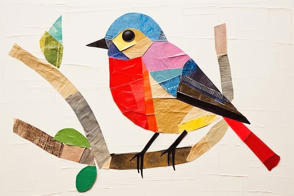Bird painting craft art. AI generated Image by rawpixel.