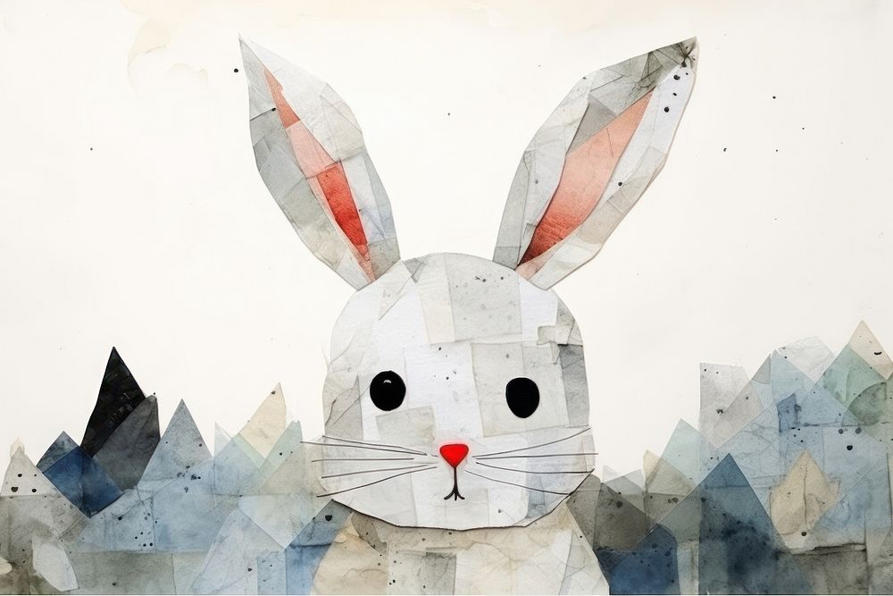 Cute rabit painting animal mammal. 