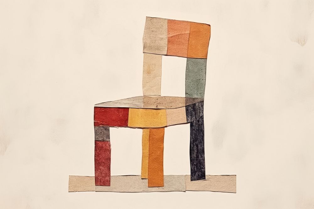 Chair furniture paper art. AI generated Image by rawpixel.
