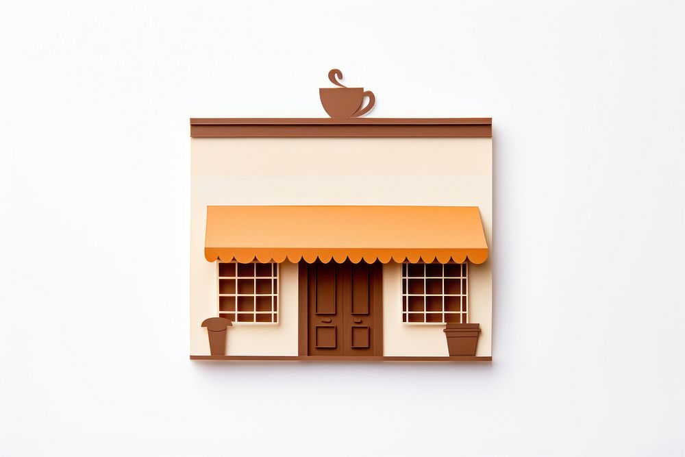 Coffee shop text white background architecture. AI generated Image by rawpixel.
