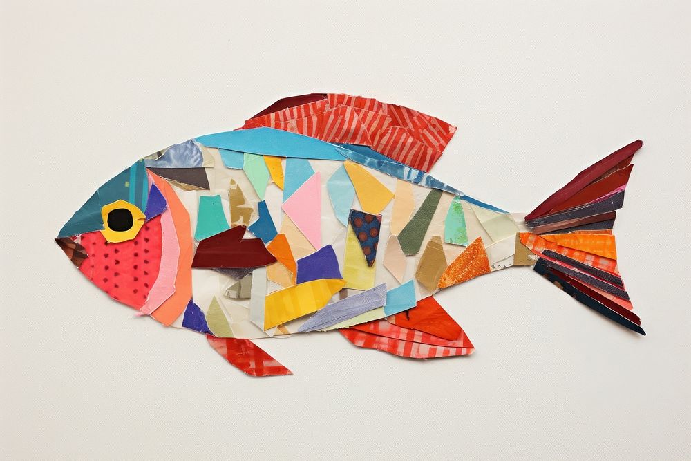Fish animal paper art. AI generated Image by rawpixel.