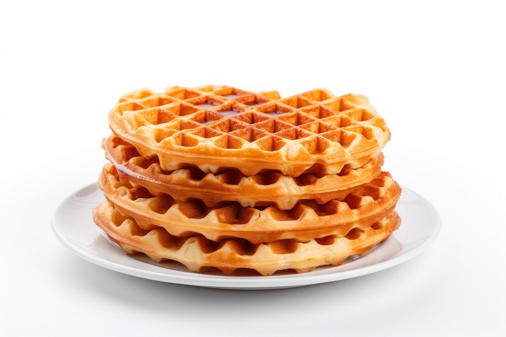 Waffle plate dessert food. AI generated Image by rawpixel.