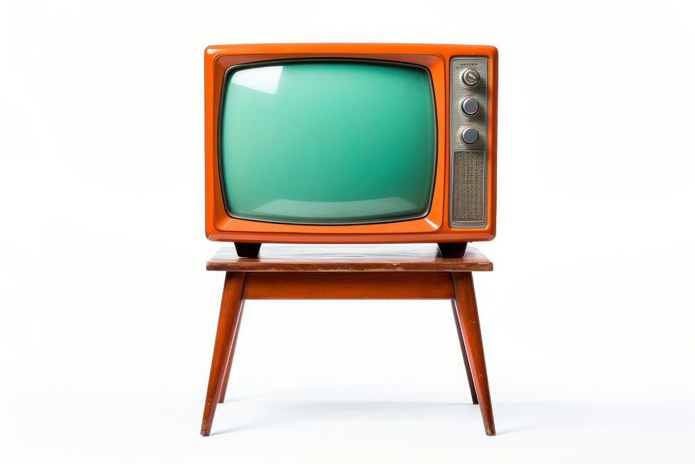 Retro television screen white background electronics. AI generated Image by rawpixel.