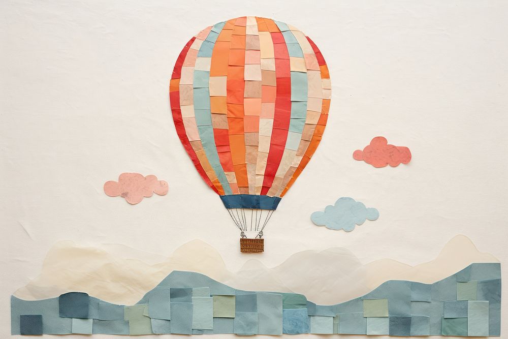 Hot air balloon aircraft transportation creativity. AI generated Image by rawpixel.
