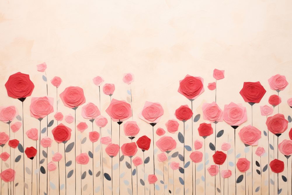 Rose garden backdrop backgrounds painting flower. AI generated Image by rawpixel.