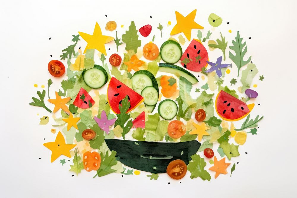 Salad fruit plant food. AI generated Image by rawpixel.