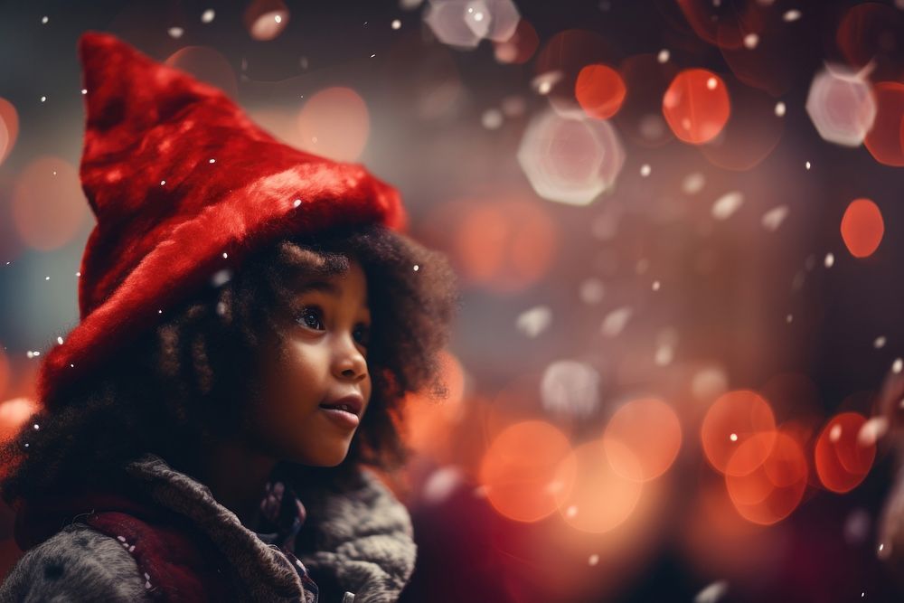 Christmas christmas portrait outdoors. AI generated Image by rawpixel.