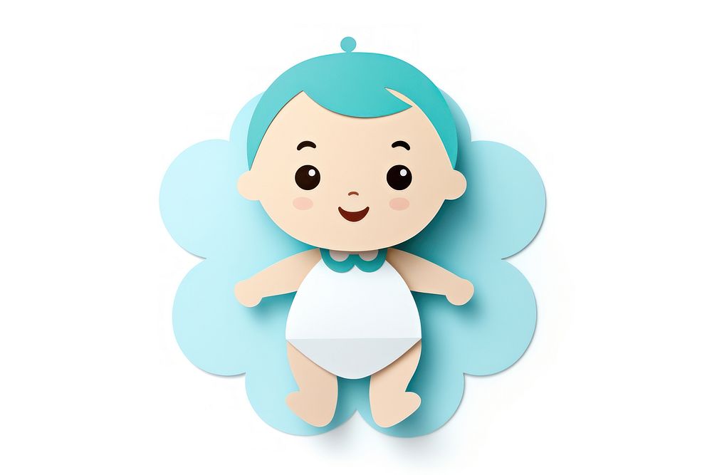 Baby cute toy white background. AI generated Image by rawpixel.