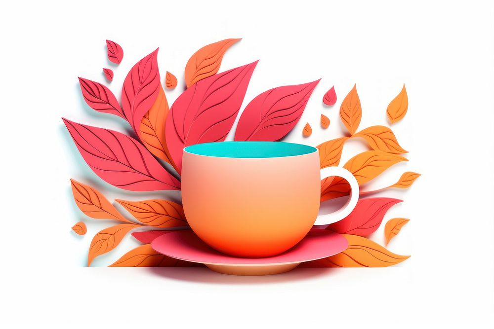 Cup saucer coffee mug. AI generated Image by rawpixel.
