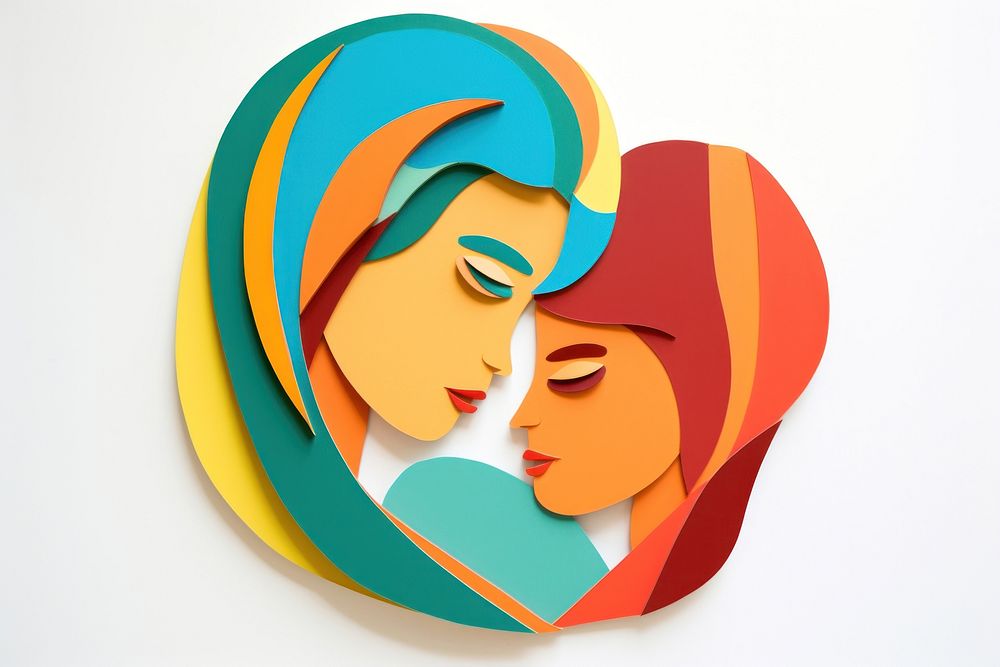 Mother portrait craft art. AI generated Image by rawpixel.