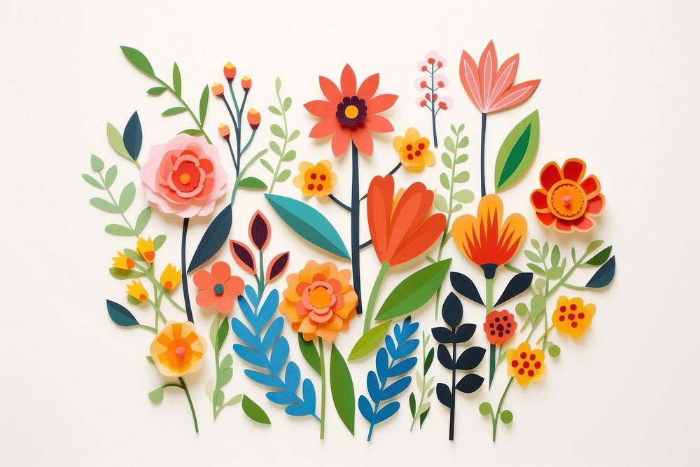 Garden pattern flower craft. AI generated Image by rawpixel.