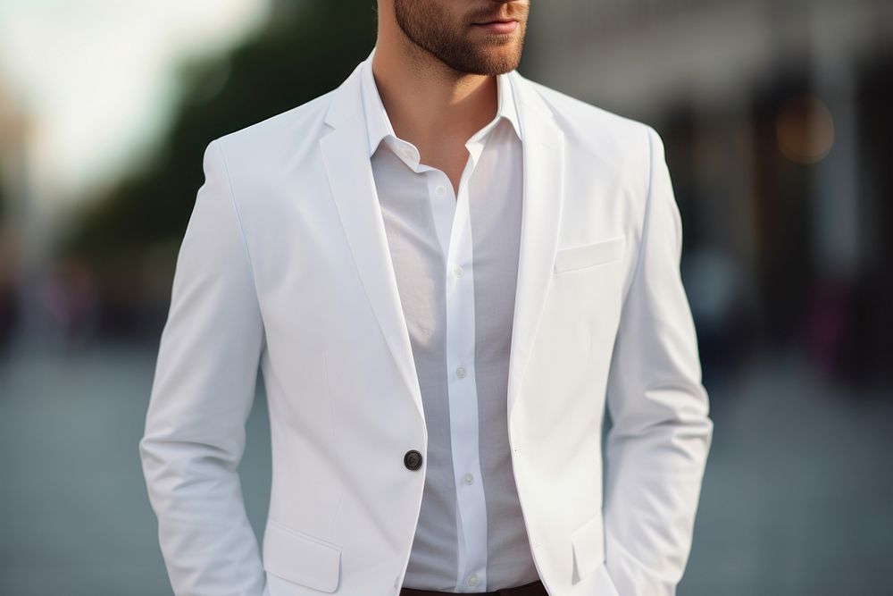 Suit blazer jacket shirt. 