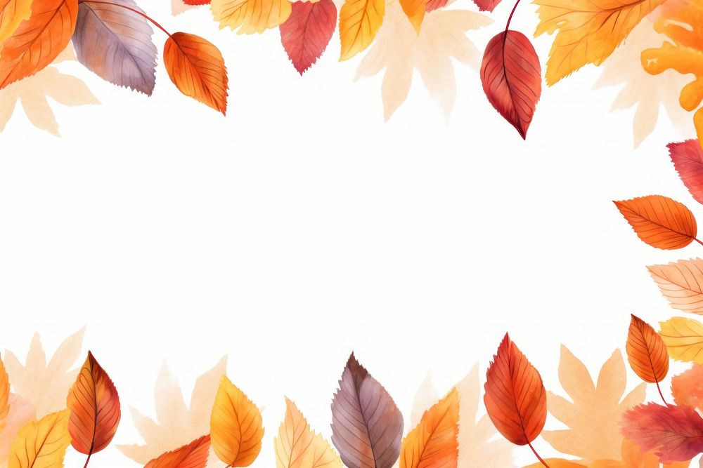 Fall leaves frame backgrounds pattern plant. AI generated Image by rawpixel.