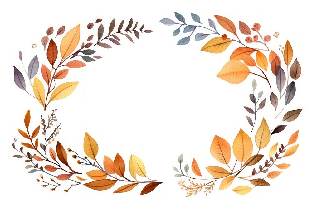 Fall leaves frame backgrounds pattern leaf. AI generated Image by rawpixel.