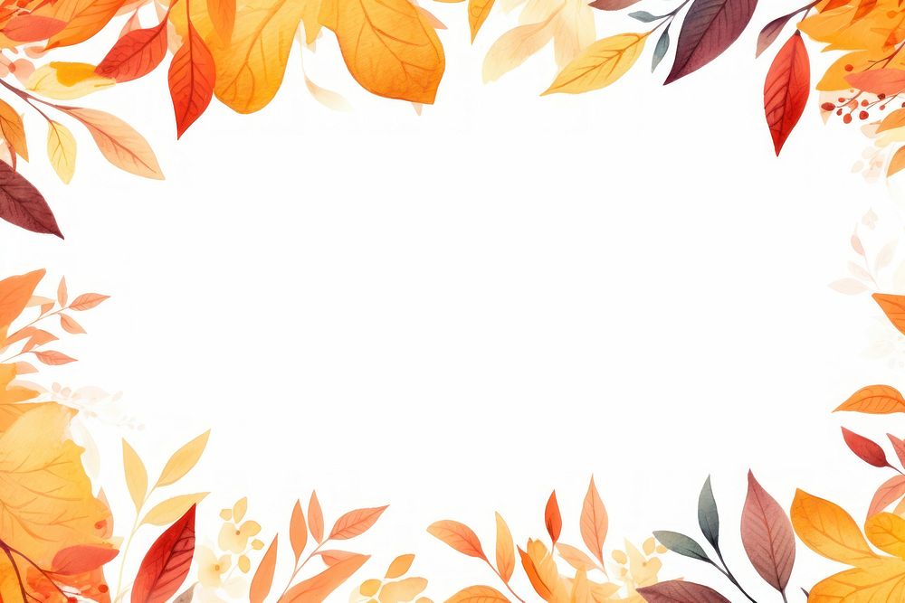 Fall leaves frame backgrounds pattern plant. 