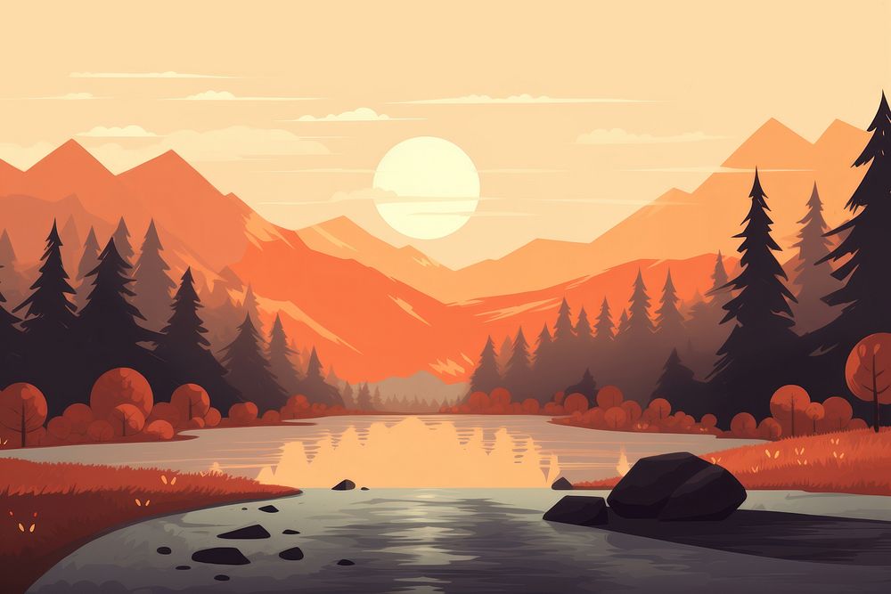 Autumn trip landscape mountain outdoors. AI generated Image by rawpixel.