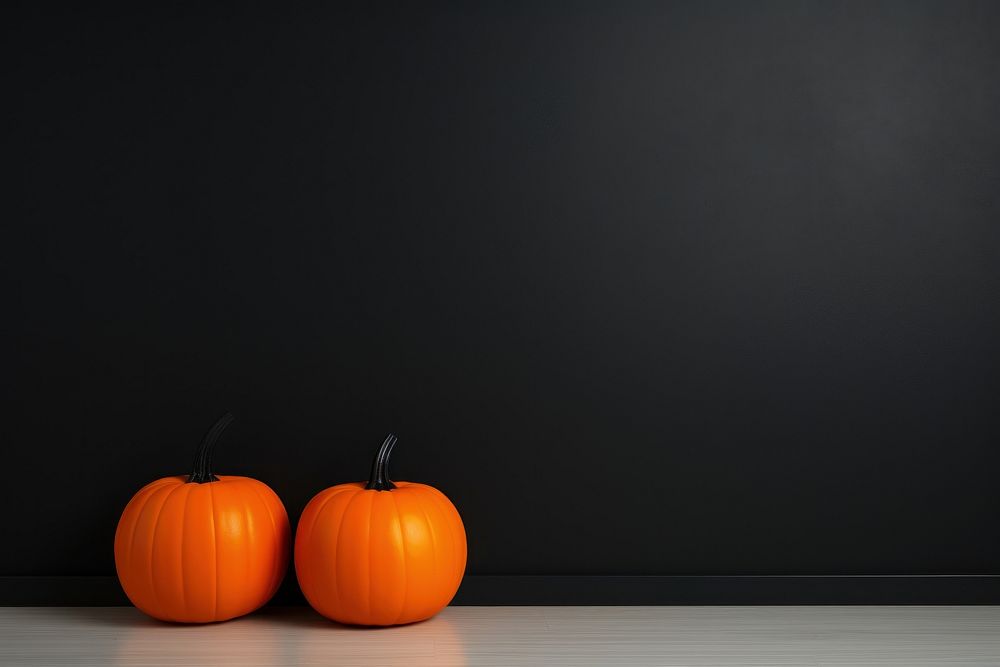 Jack o lantern vegetable pumpkin black. AI generated Image by rawpixel.
