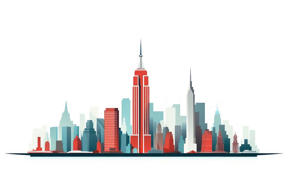 NewYork architecture metropolis skyscraper. AI generated Image by rawpixel.