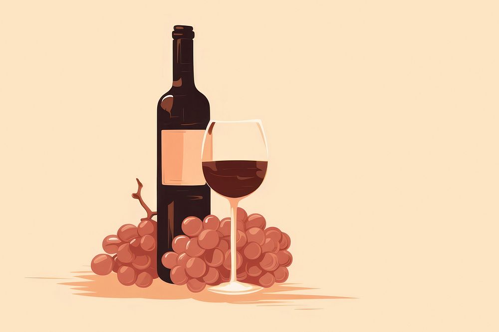 Wine bottle drink refreshment. AI generated Image by rawpixel.