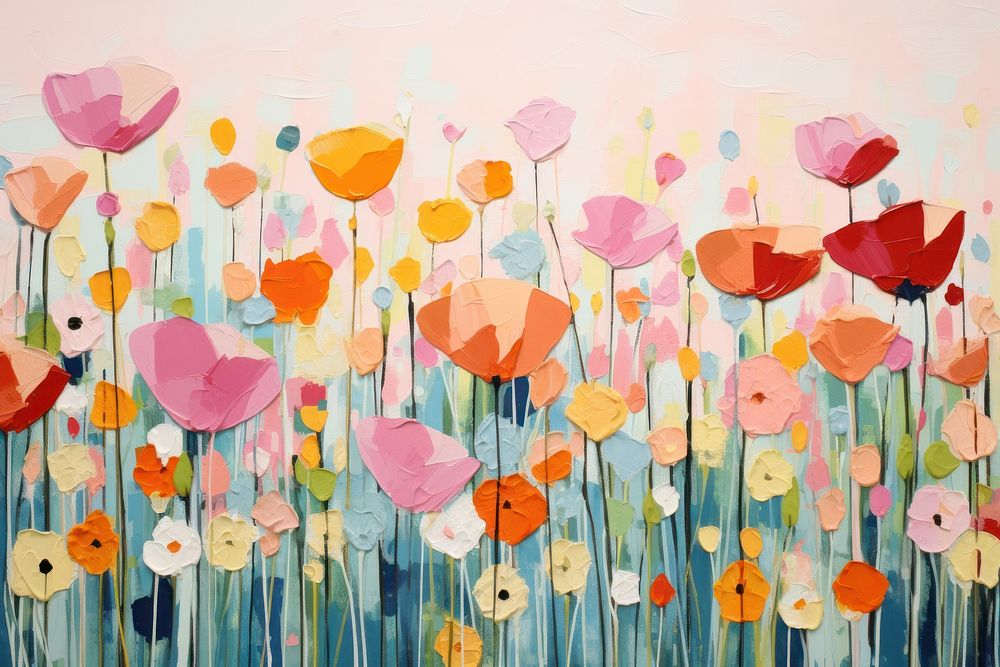 Flowerland art backgrounds painting. 