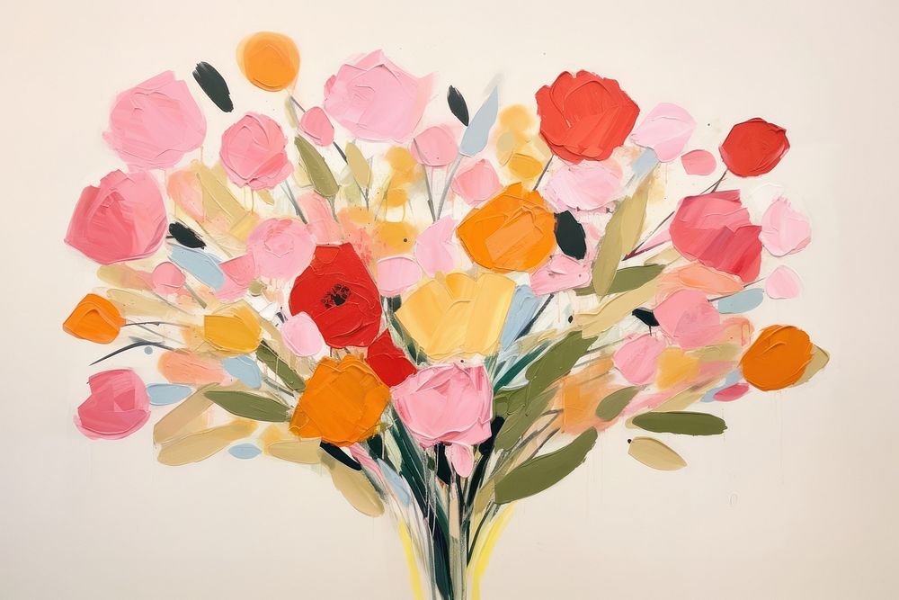 Bouquet art painting pattern. 