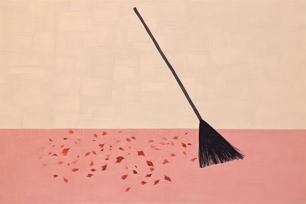 Broom art cleanliness flooring. AI generated Image by rawpixel.