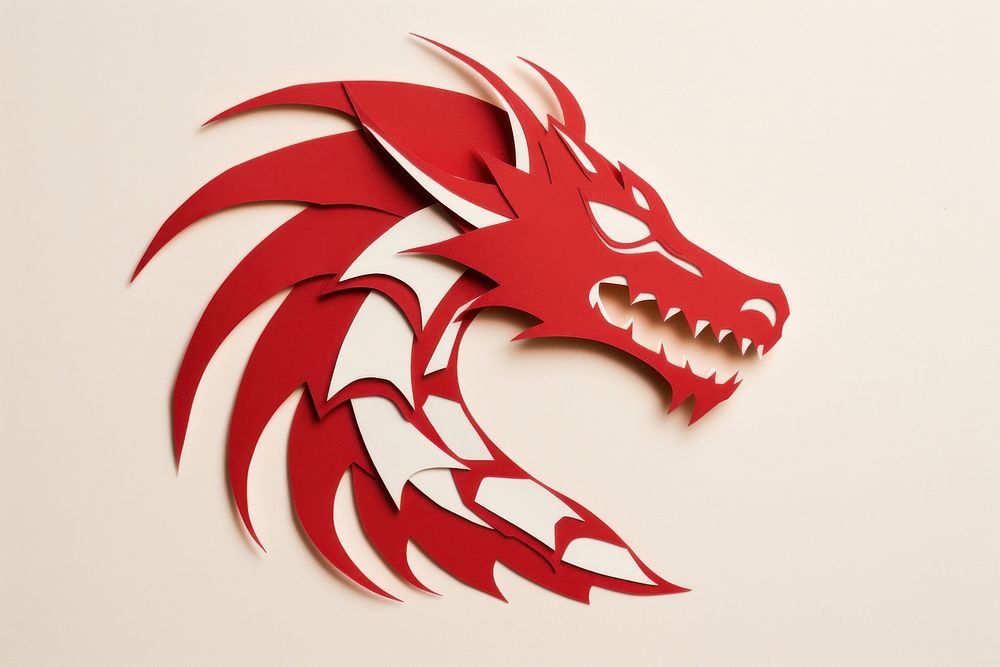 Dragon craft paper representation. AI generated Image by rawpixel.