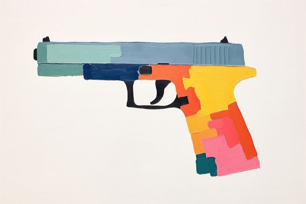Gun handgun weapon art. AI generated Image by rawpixel.
