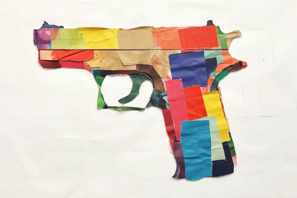 Gun art creativity revolver.