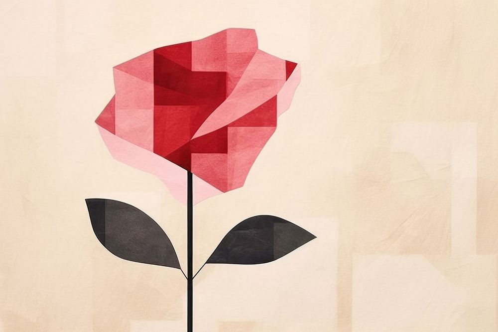 Rose backdrop paper art flower. AI generated Image by rawpixel.
