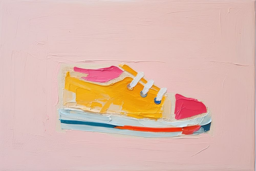 Shoes art footwear painting. AI generated Image by rawpixel.