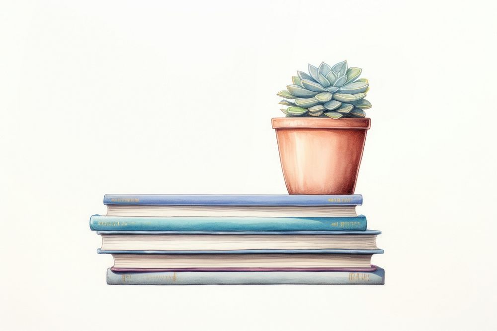 Books plant publication drawing. AI generated Image by rawpixel.