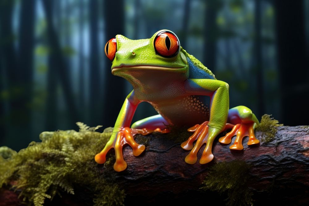 Tree frog amphibian wildlife animal. 