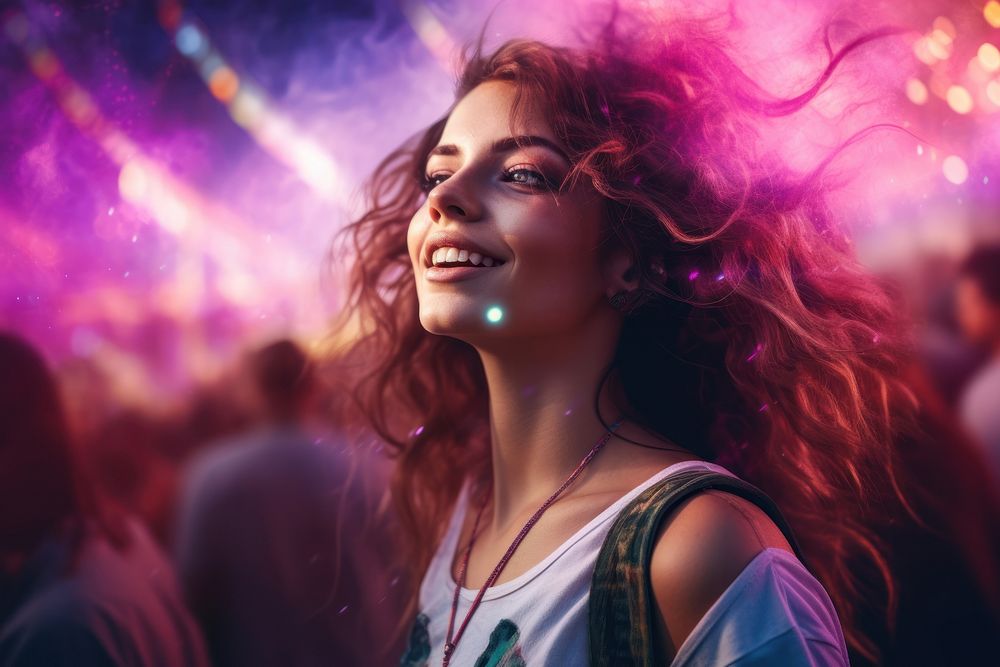 Festival portrait music adult. AI generated Image by rawpixel.